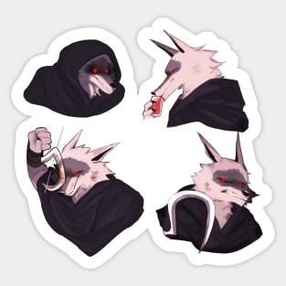 Death the wolf Sticker